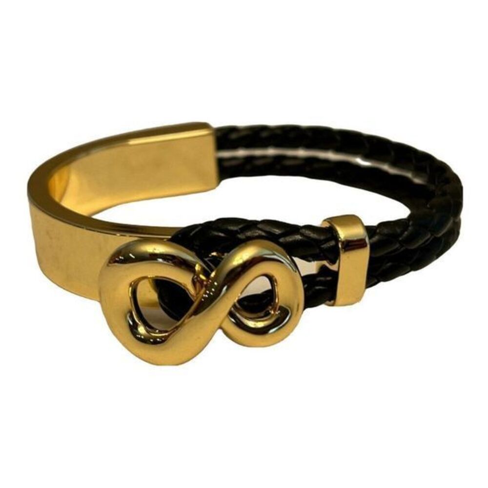 Roberto by RFM Princess Lee Gold Infinity Black Cord bracelet European brand